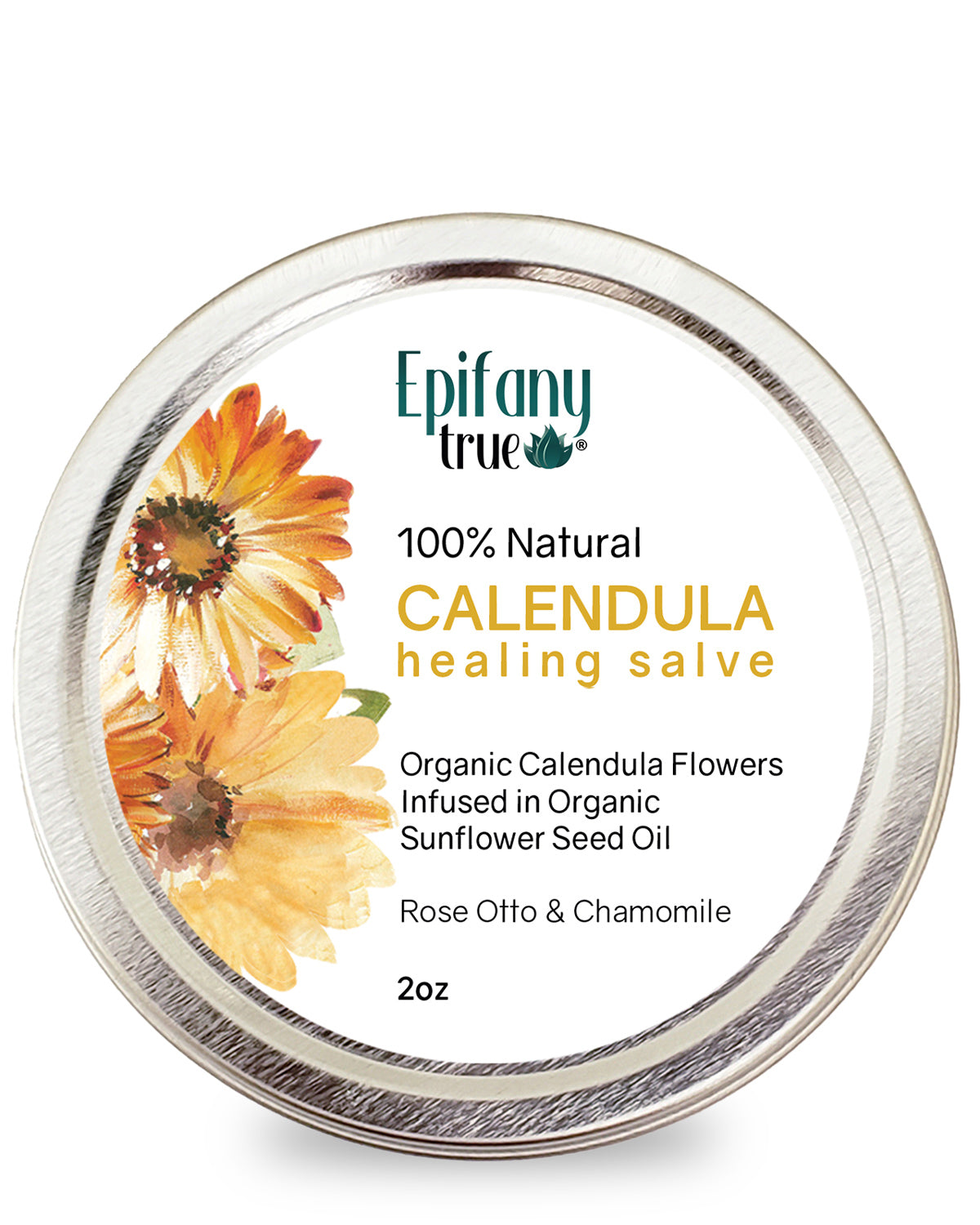 100% Natural Calendula Healing Salve 2oz 2-Pack