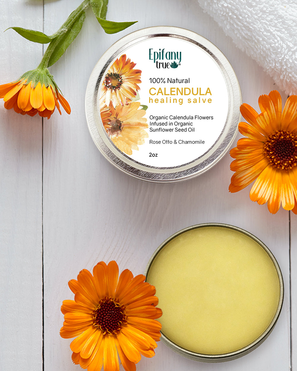 100% Natural Healing Calendula Salve 2oz
