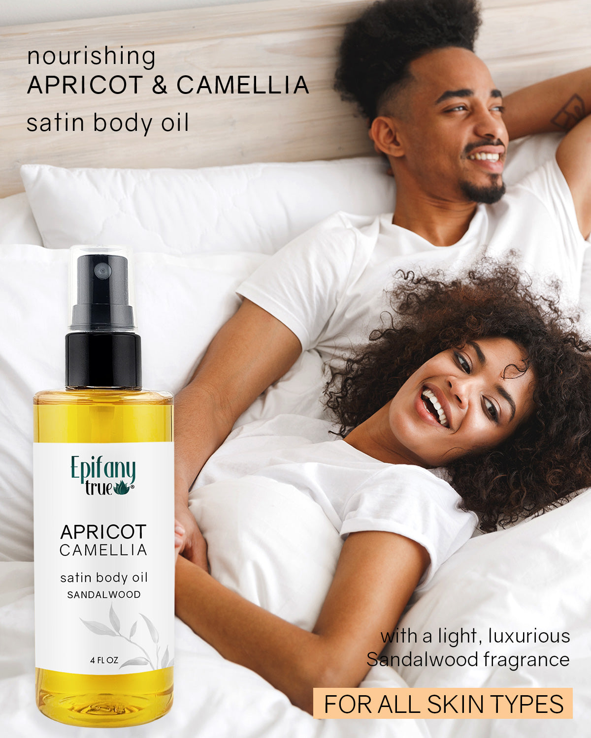 Apricot & Camellia Satin Body Oil 4oz