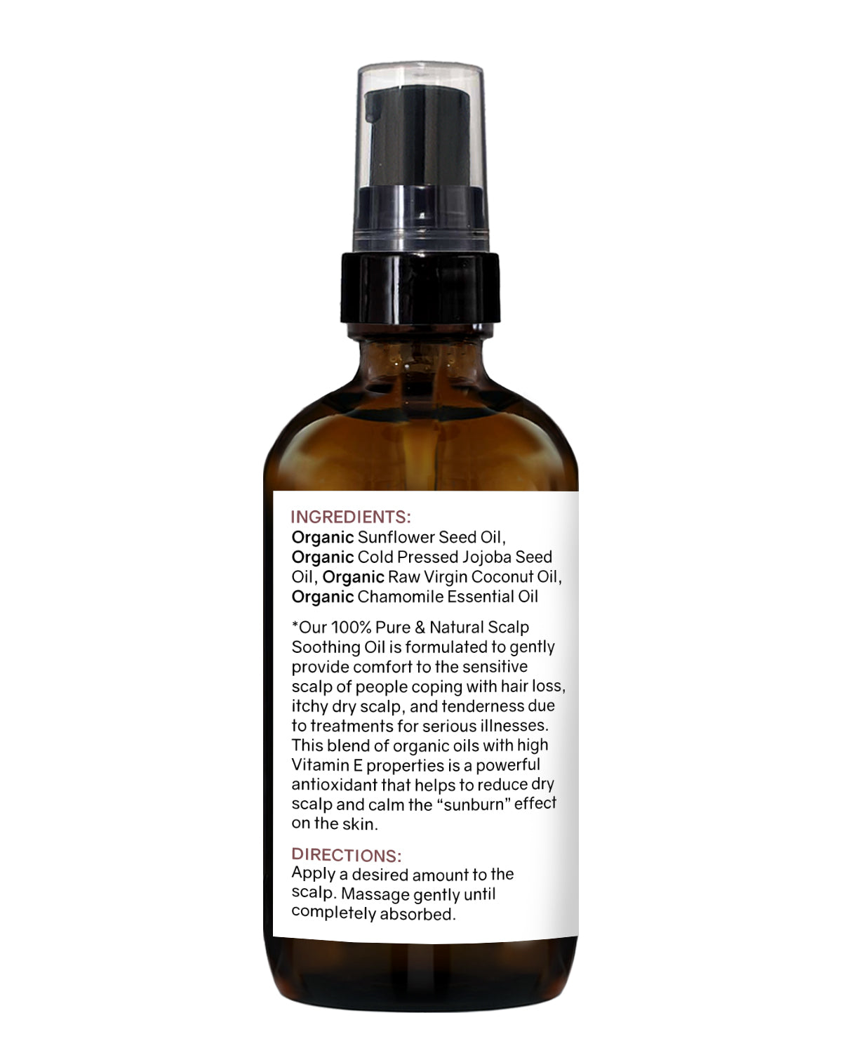 100% Pure & Natural Scalp Soothing Oil 4oz