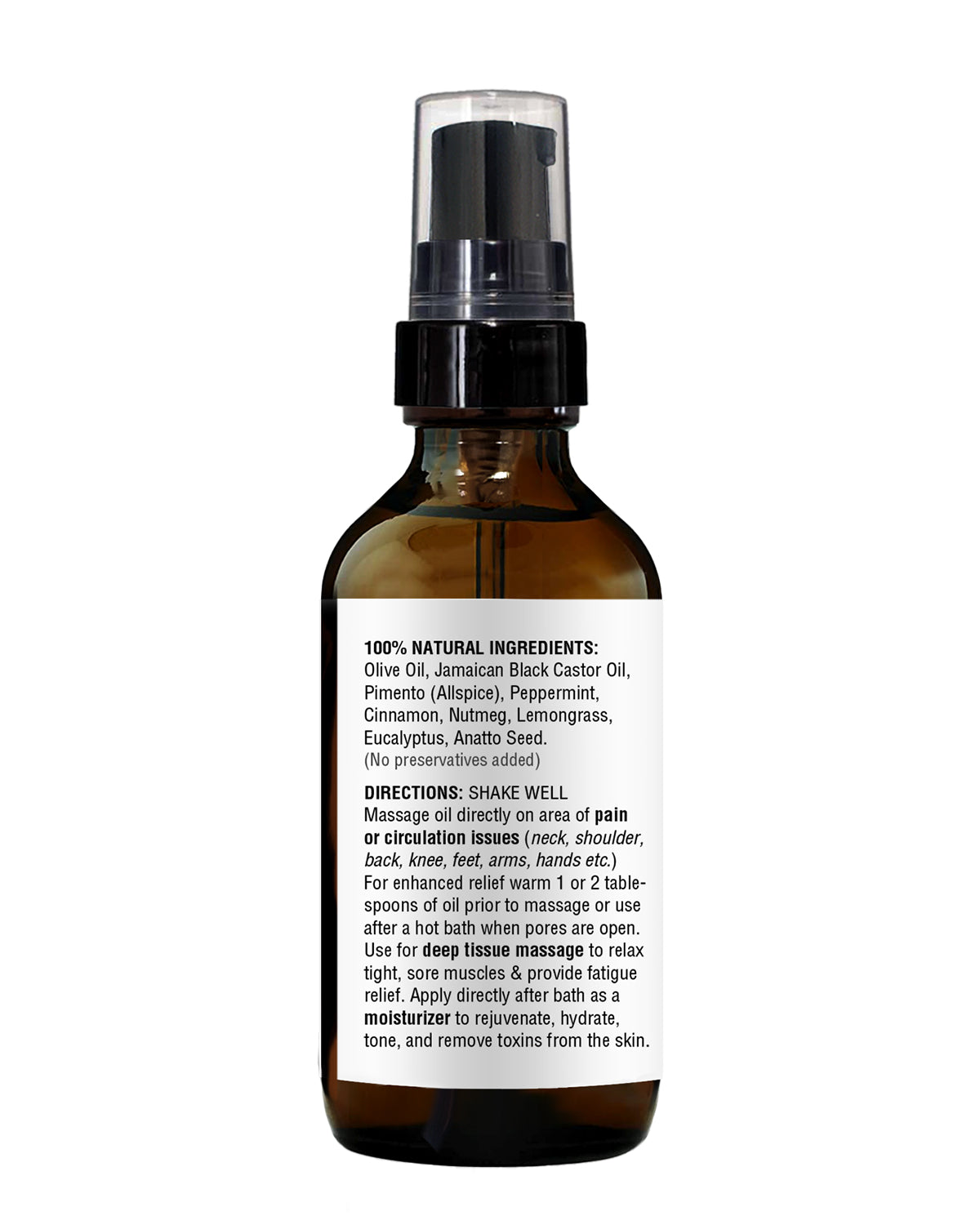 100% Natural Pimento Massage Oil 2oz