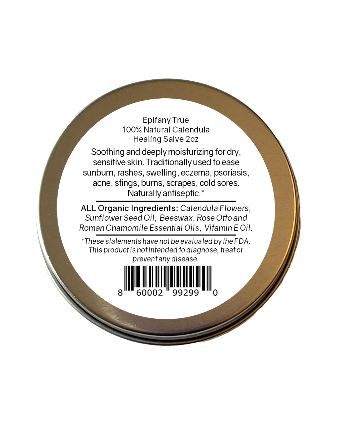100% Natural Calendula Healing Salve 2oz 2-Pack