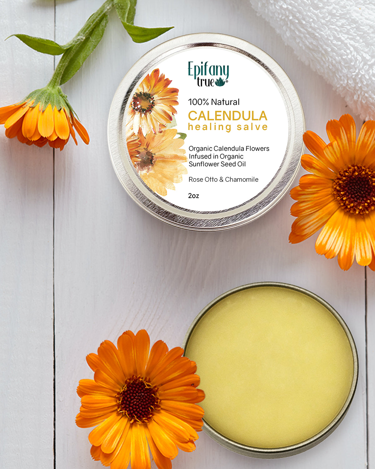 100% Natural Healing Calendula Salve 2oz