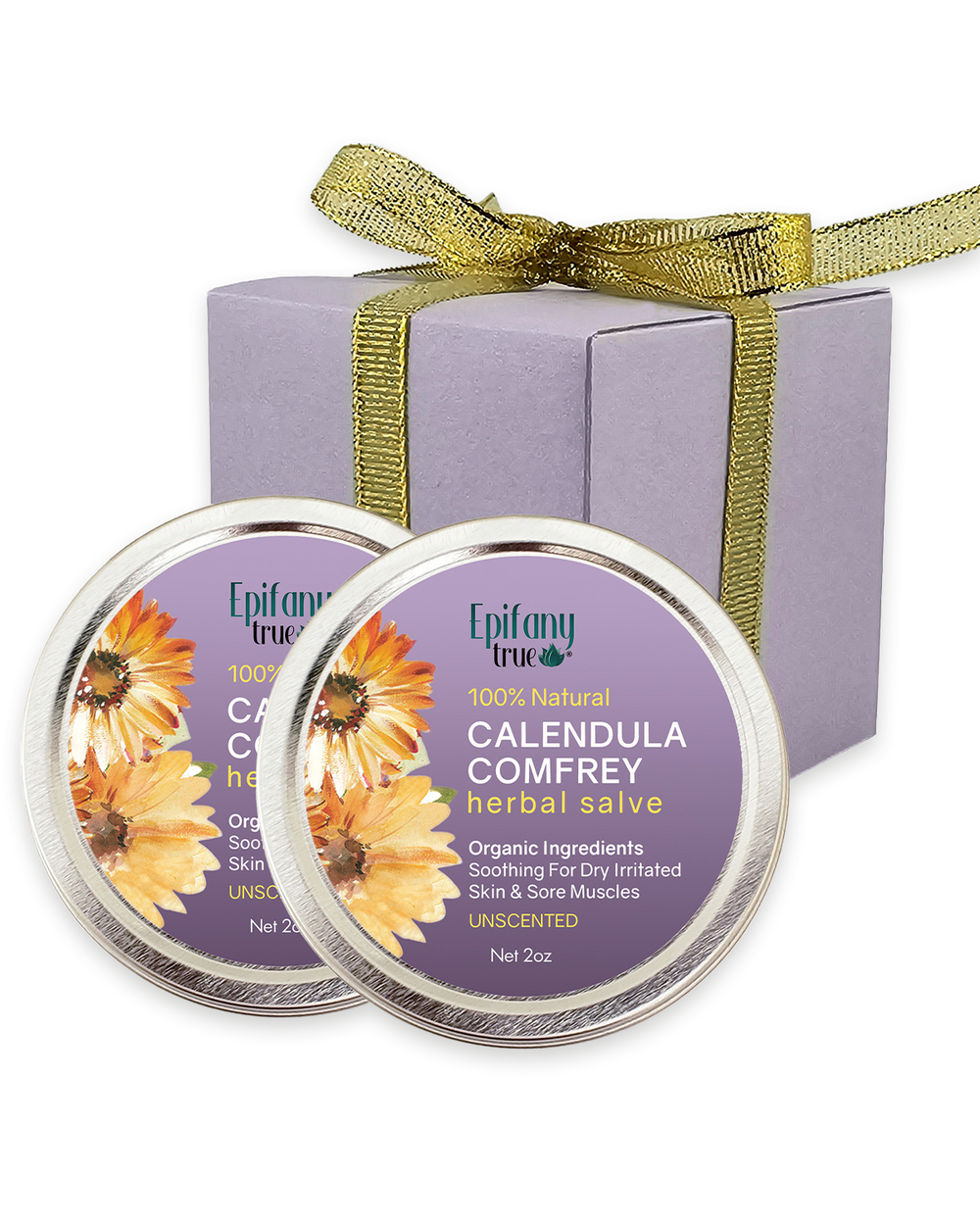 Calendula Comfrey Herbal Salve 2oz 2-Pack Gift Set
