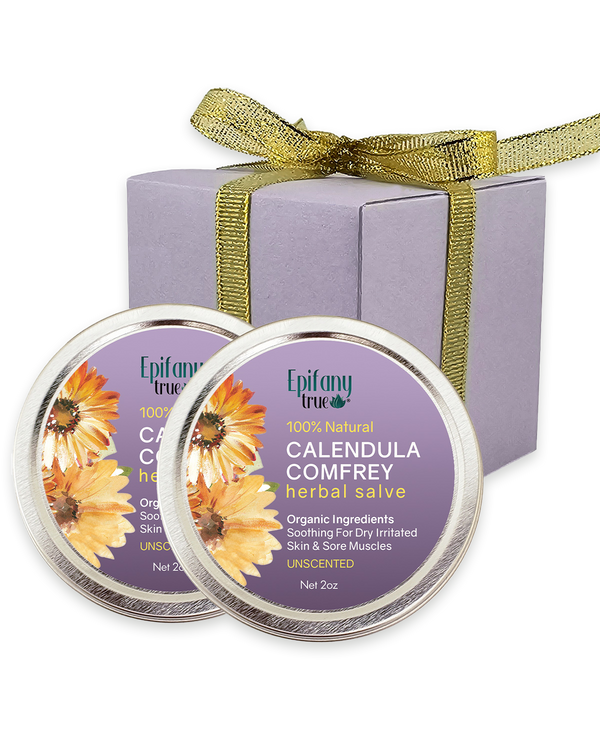 Calendula Comfrey Herbal Salve 2oz 2-Pack Gift Set