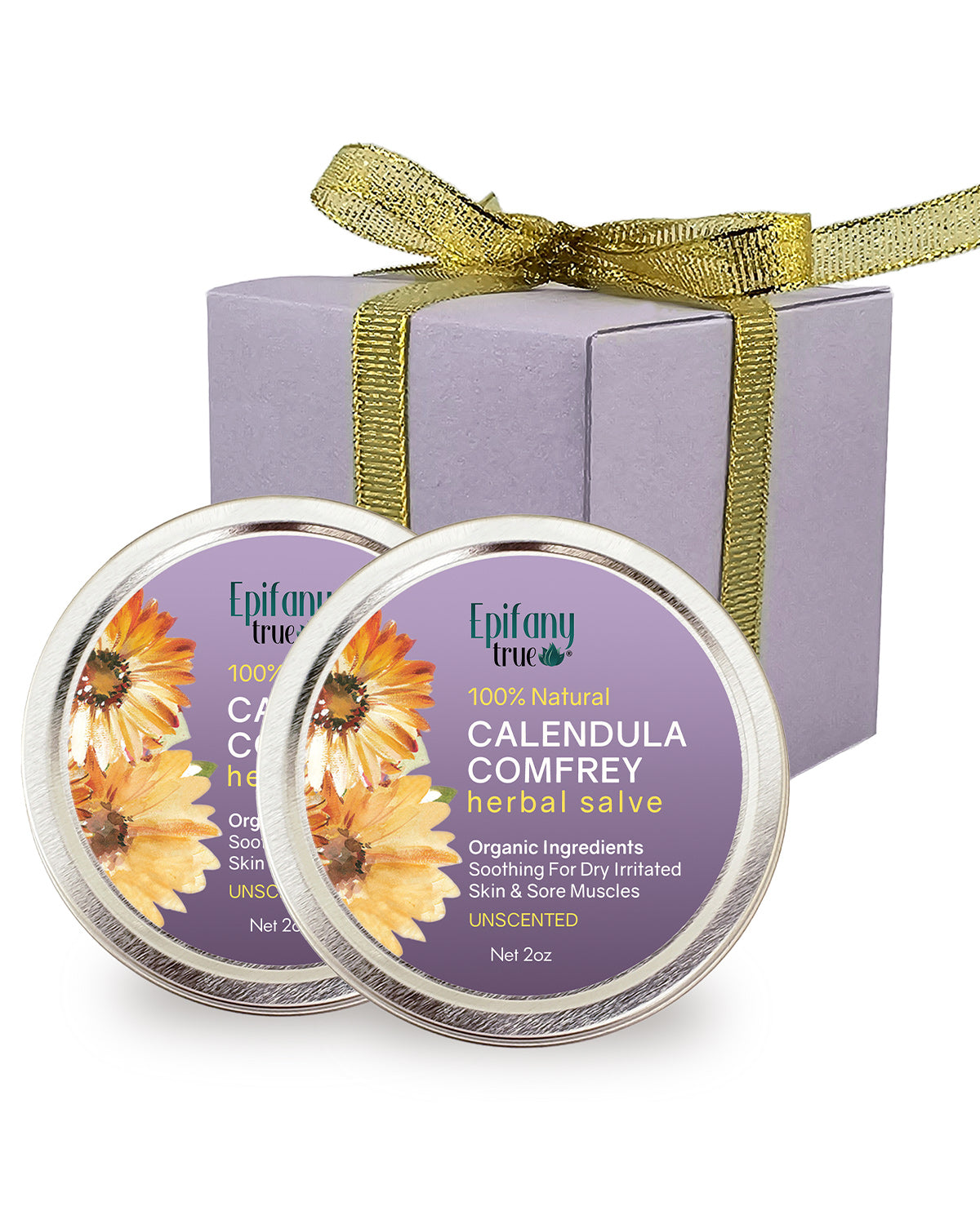 Calendula Comfrey Herbal Salve 2oz 2-Pack Gift Set