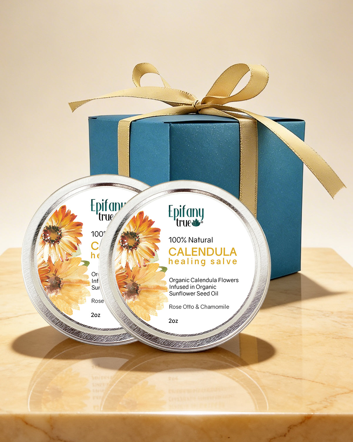 100% Natural Calendula Healing Salve 2oz 2-Pack