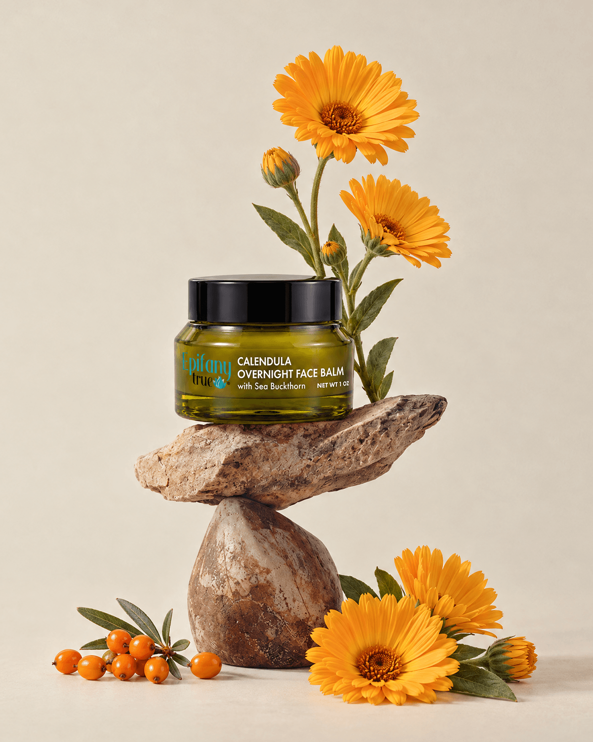 Calendula Overnight Face Balm with Sea Buckthorn 1 oz