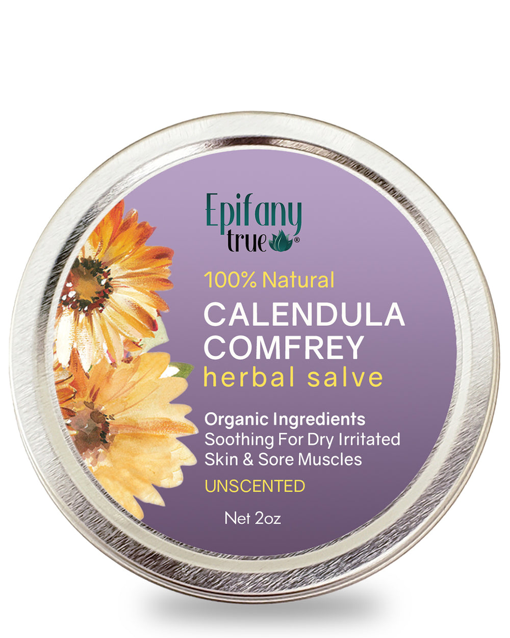 Epifany True Calendula Comfrey Herbal Salve 2oz Fragrance-Free