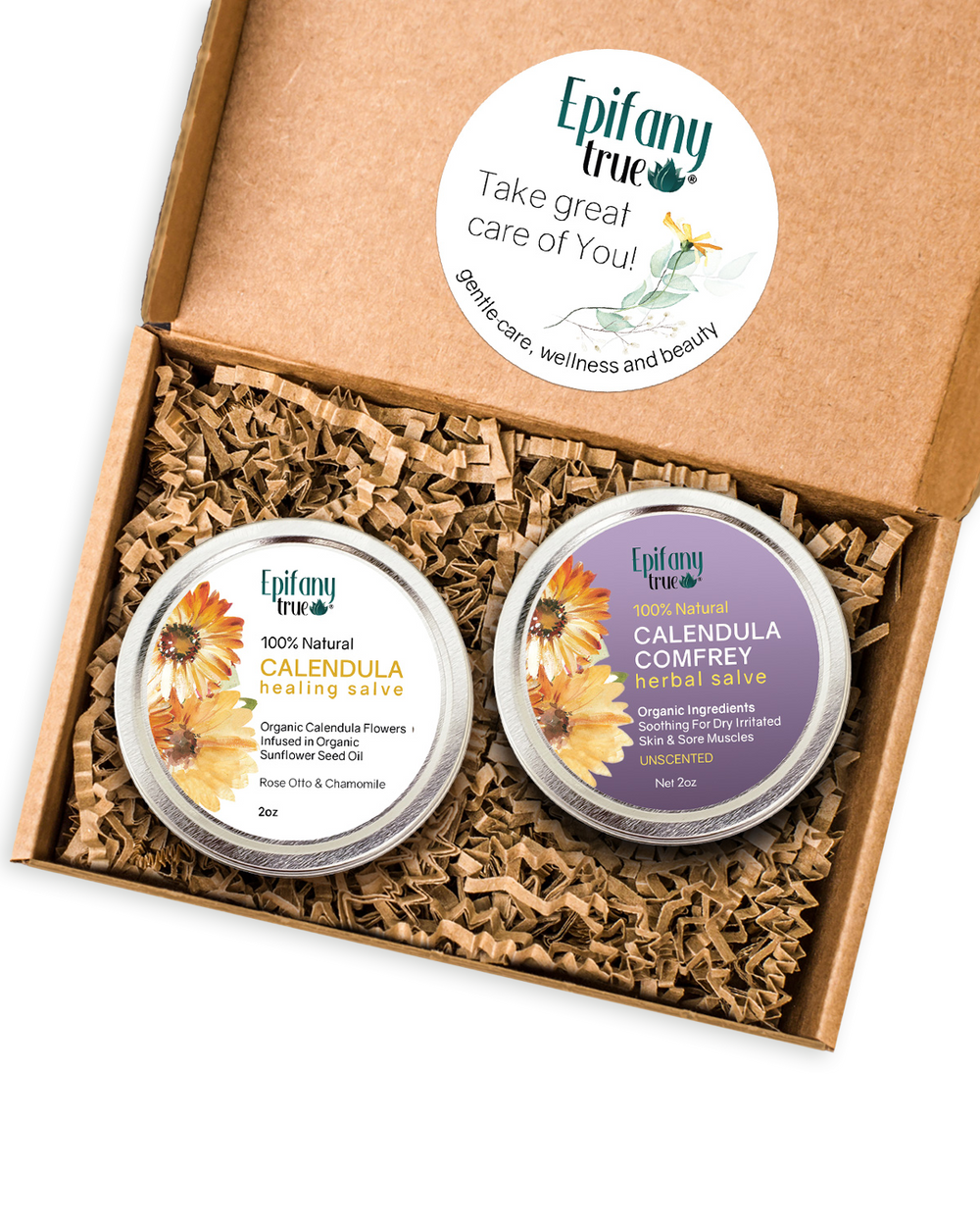 Calendula Healing Salve and Calendula & Comfrey Salve 2oz Bundle