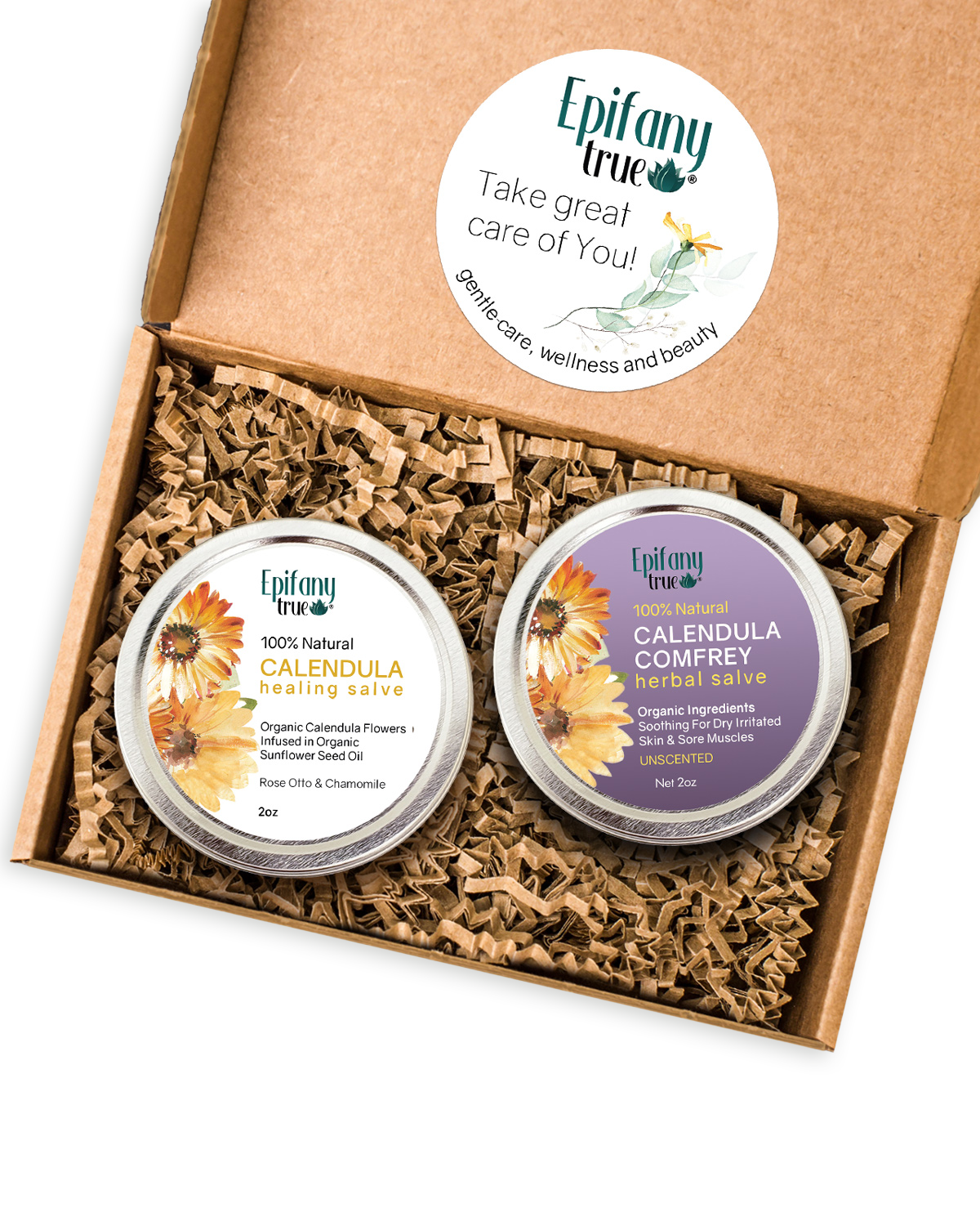 Calendula Healing Salve and Calendula & Comfrey Salve 2oz Bundle