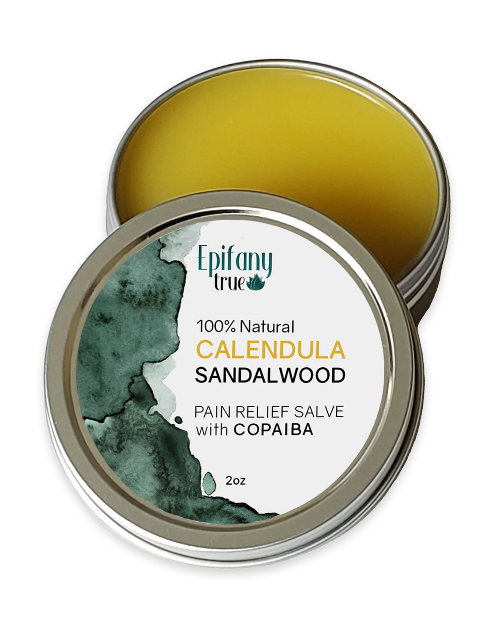 100% Natural Calendula & Sandalwood Pain Relief Salve with Copaiba 2oz