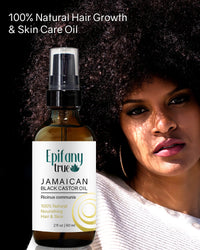 Epifany True 100% Pure Jamaican Black Castor Oil 2oz for hair growth and natural skin care