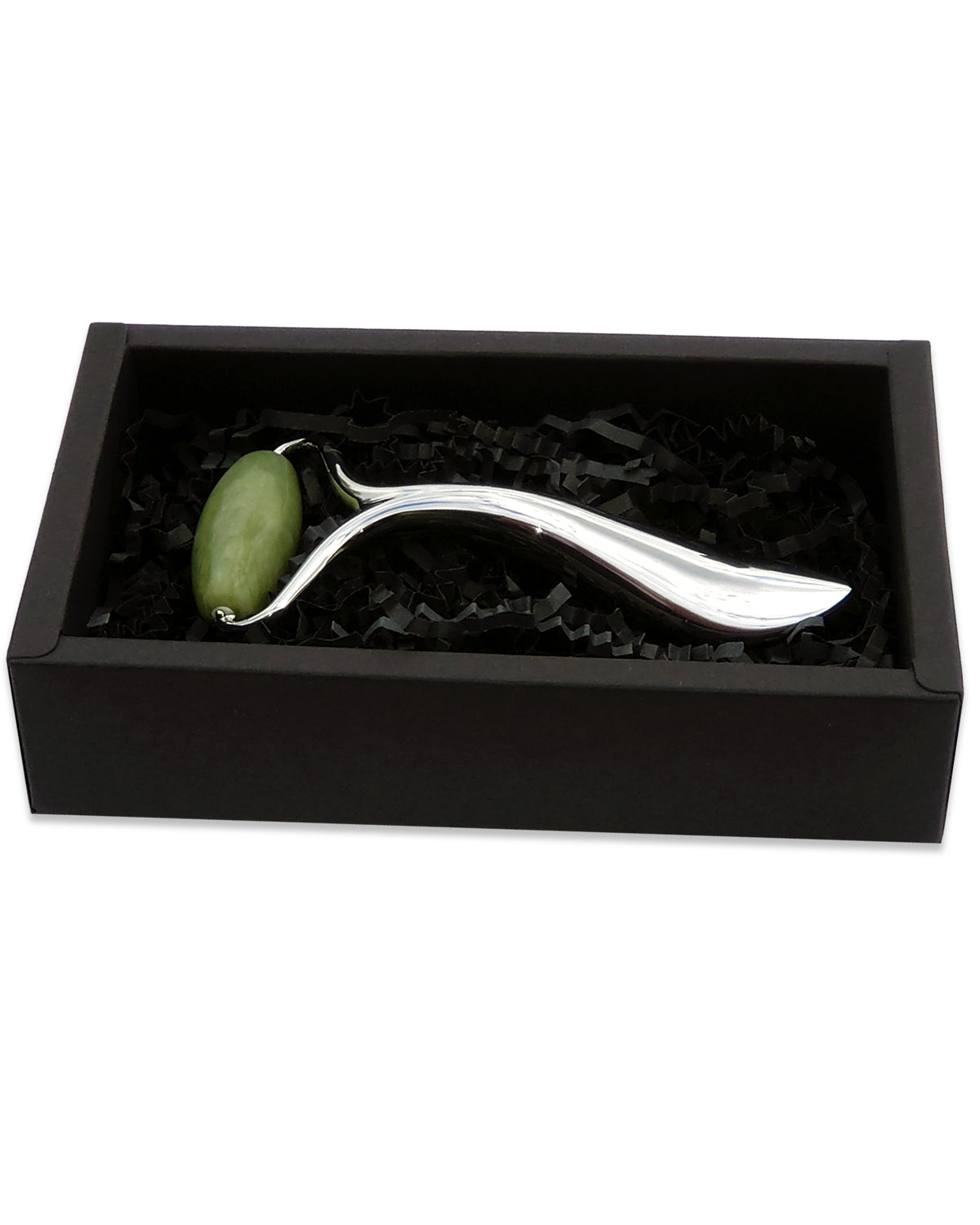 Epifany True Natural Green Jade Face and Body Massage Roller for women and men in black box