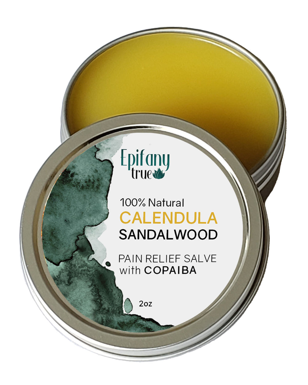 100% Natural Calendula & Sandalwood Pain Relief Salve with Copaiba 2oz