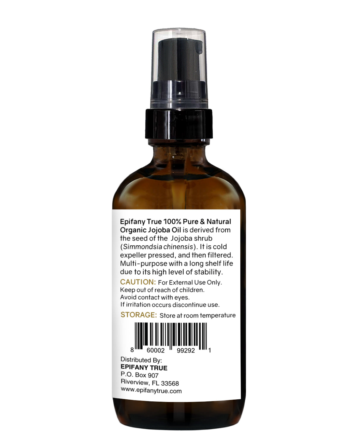 Organic Cold Pressed Jojoba Oil 4oz