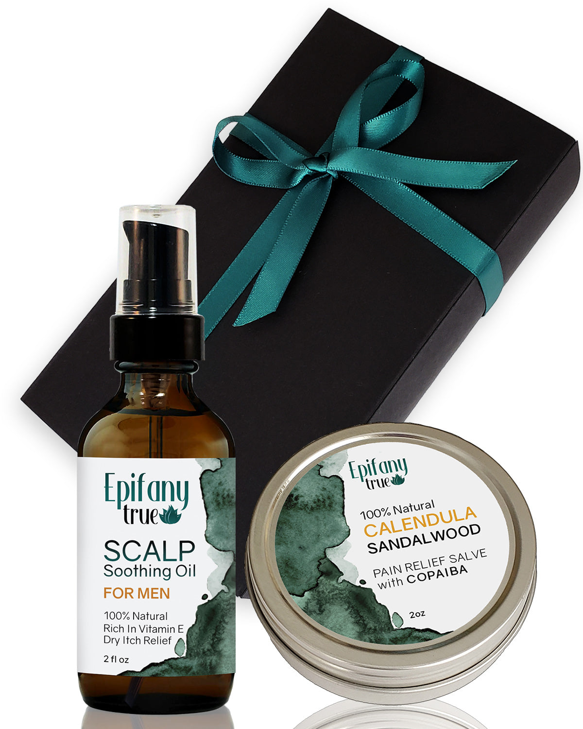 Scalp Soothing Oil 2oz and Calendula & Sandalwood Pain Relief Salve with Copaiba 2oz Bundle